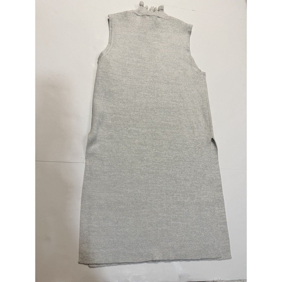 Laundry By Shelli Segal Knit Tunic Dress Silver Lurex Knit Small - Picture 4 of 9